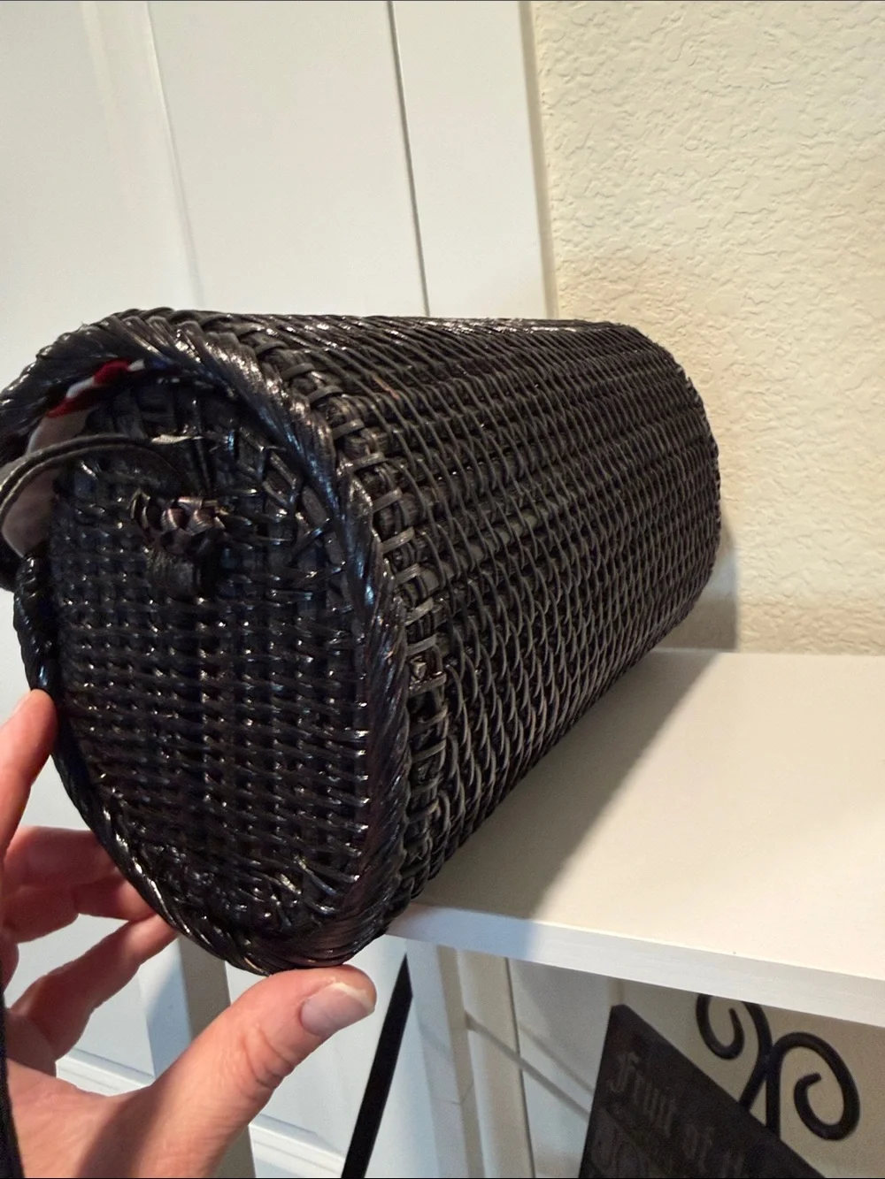 Whimsical Rattan Crossbody Bag